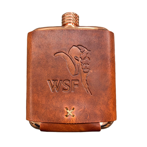 WSF Leather Wrapped Copper Flask