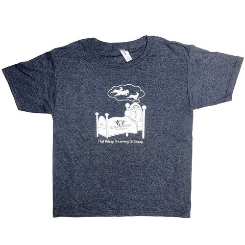 I Fall Asleep Dreaming of Sheep Kids T-Shirt
